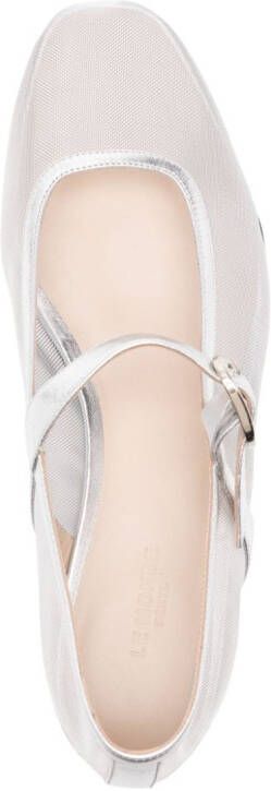 Le Monde Beryl Mary Jane schoenen met mesh Zilver