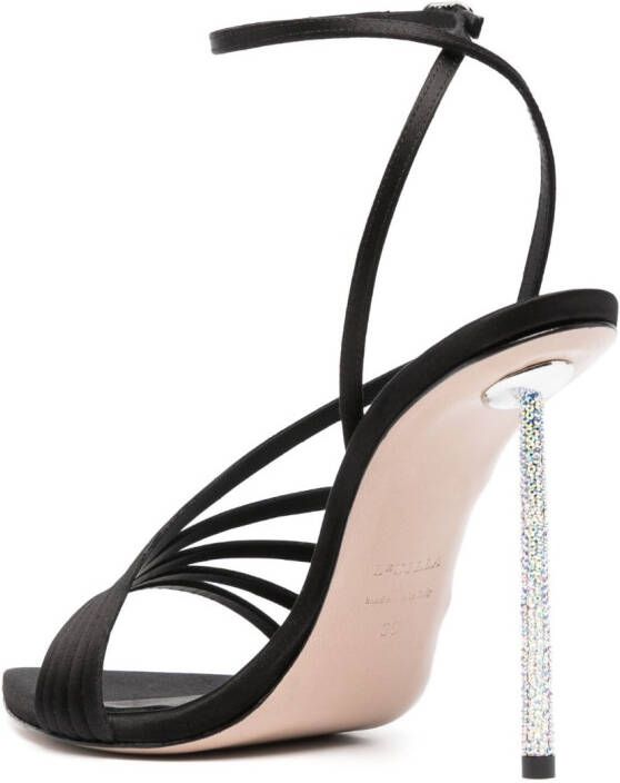Le Silla Satijnen sandalen Zwart