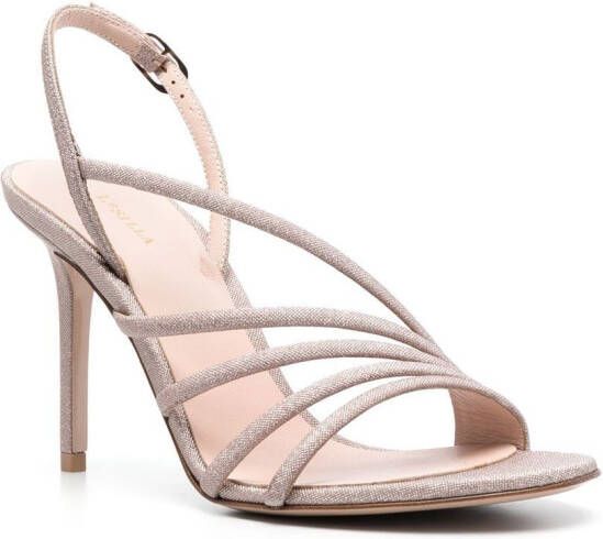 Le Silla Scarlet sandalen verfraaid met kristal Beige