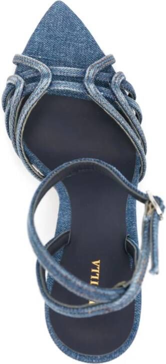 Le Silla Denim sandalen Blauw