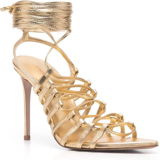 Le Silla Afrodite sandalen met bandjes Goud