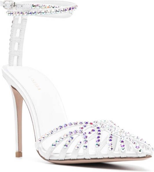 Le Silla Afrodite sandalen verfraaid met kristallen Wit