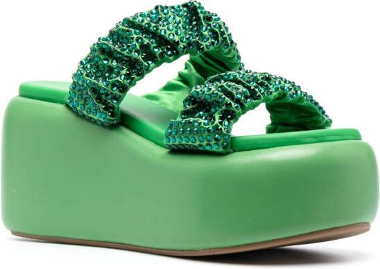 Le Silla Aiko verfraaide sandalen Groen