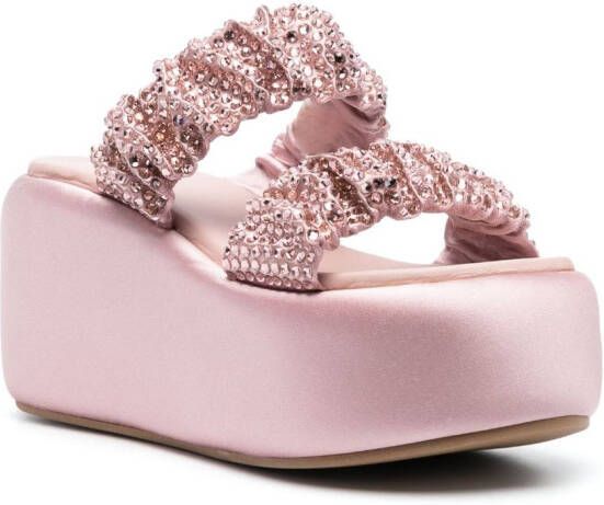 Le Silla Aiko satijnen sandalen Roze