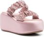 Le Silla Aiko satijnen sandalen Roze - Thumbnail 2