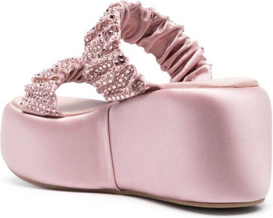 Le Silla Aiko satijnen sandalen Roze