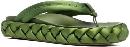 Le Silla Aiko satijnen sandalen Groen