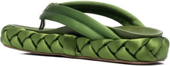 Le Silla Aiko satijnen sandalen Groen