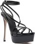 Le Silla Belen lakleren sandalen Zwart - Thumbnail 2