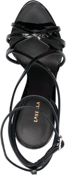 Le Silla Belen lakleren sandalen Zwart