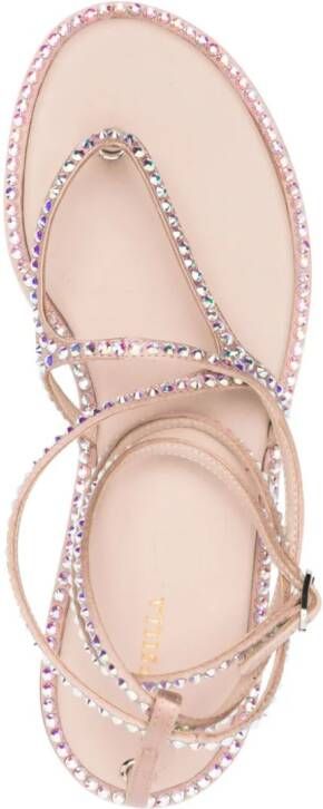 Le Silla Belen sandalen verfraaid met kristal Beige