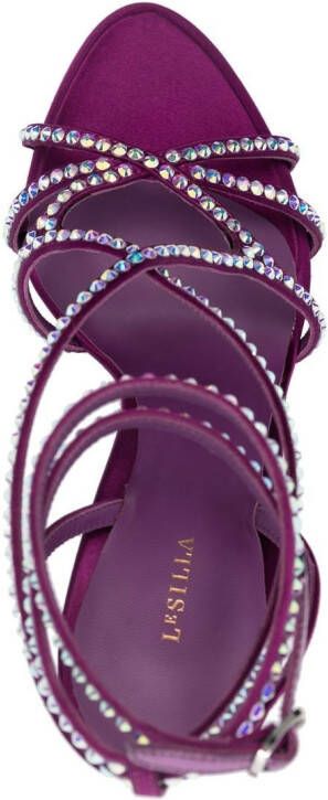 Le Silla Belen sandalen verfraaid met kristal Paars