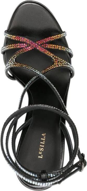 Le Silla Belen sandalen verfraaid met stras Zwart