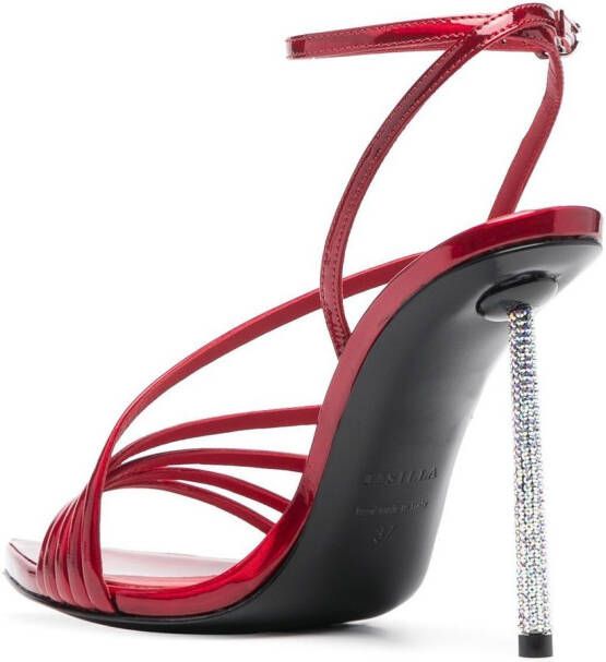 Le Silla Bella 120mm lakleren sandalen Rood