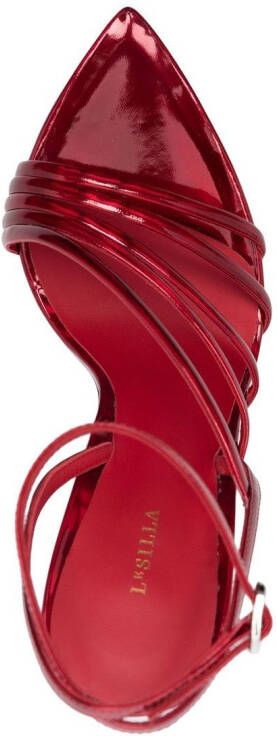 Le Silla Bella 120mm lakleren sandalen Rood