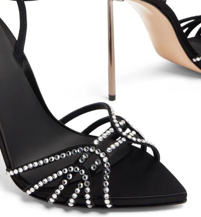 Le Silla Bella Duchess sandalen verfraaid met kristallen Zwart