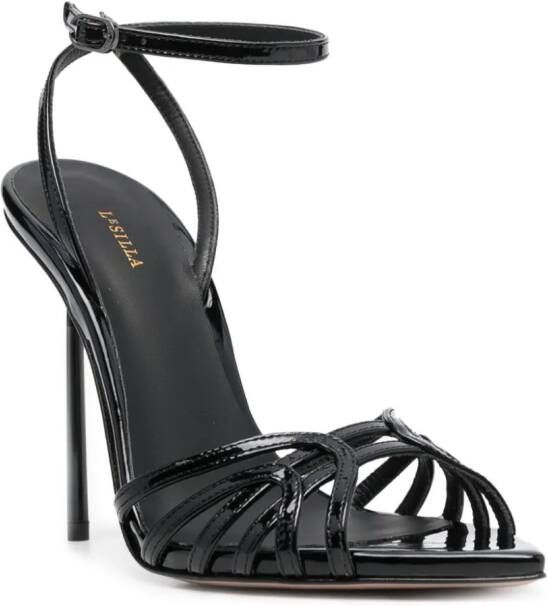 Le Silla Bella leren sandalen Zwart