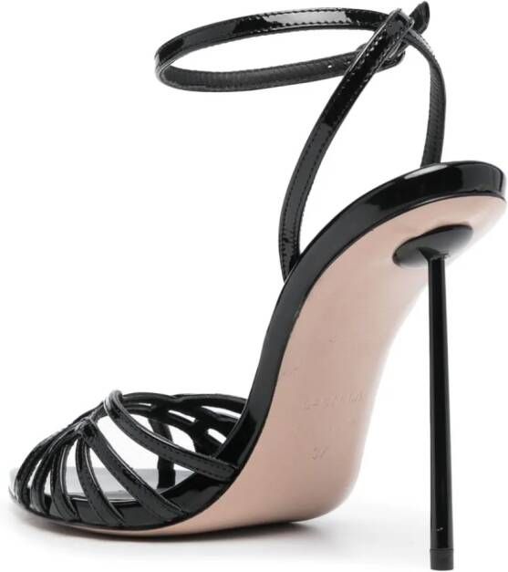 Le Silla Bella leren sandalen Zwart