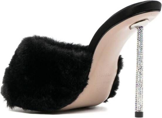 Le Silla Bella sandalen van imitatiebont Zwart