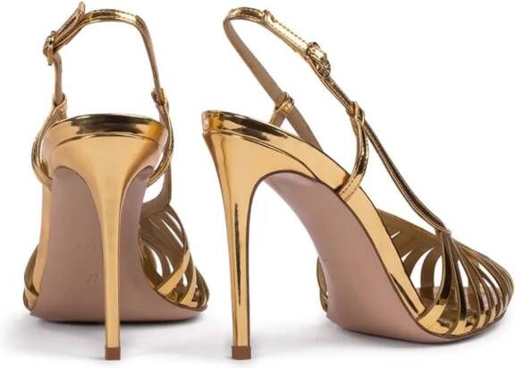 Le Silla Cage leren slingback pumps Goud