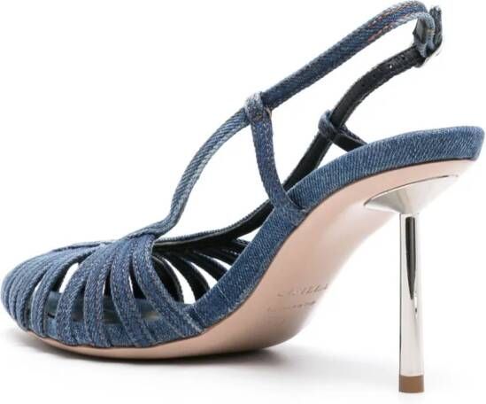 Le Silla Cage slingback pumps Blauw