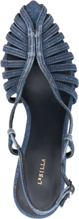 Le Silla Cage slingback pumps Blauw