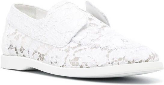 Le Silla Claire loafers met gesp Wit