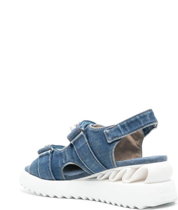 Le Silla Denim sandalen Blauw