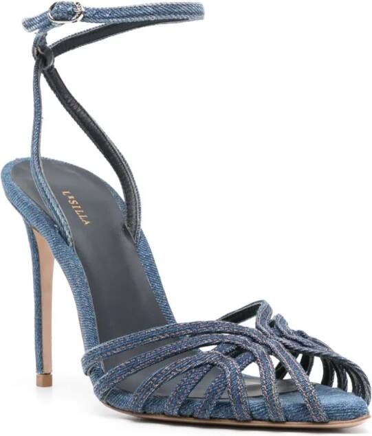 Le Silla Embrace denim sandalen Blauw