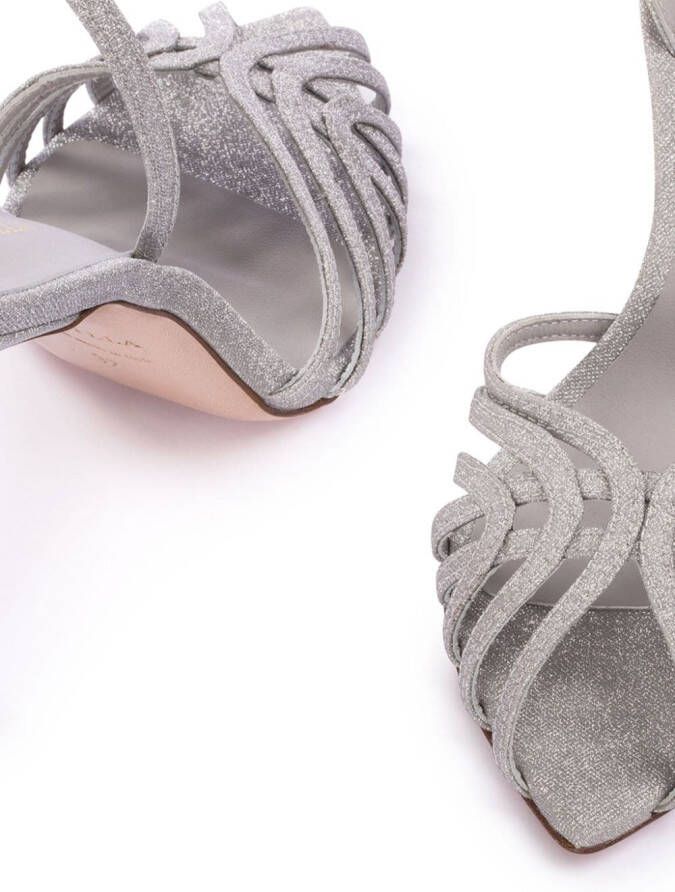 Le Silla Embrace sandalen met glitters Zilver