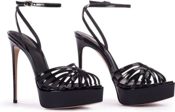 Le Silla Embrace sandalen met plateauzool Zwart