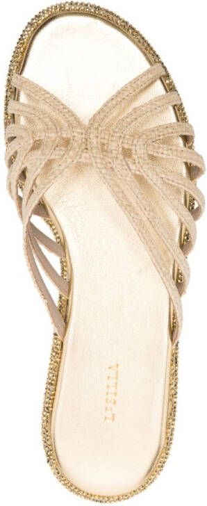 Le Silla Embrace raffia sandalen Beige