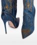 Le Silla Eva 140 laarzen met borduurwerk Blauw - Thumbnail 4