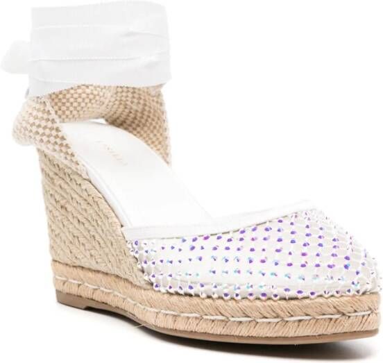 Le Silla Eva espadrilles met veters Wit