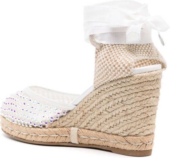 Le Silla Eva espadrilles met veters Wit