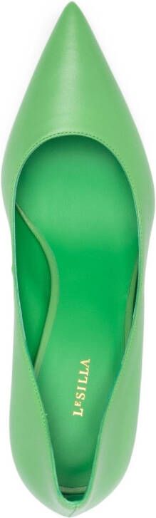 Le Silla Eva leren pumps Groen