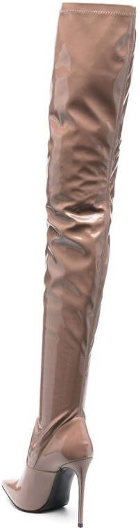 Le Silla Eva overknee laarzen Beige
