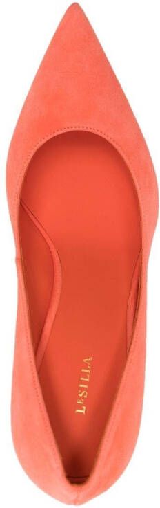 Le Silla Eva suède pumps Oranje