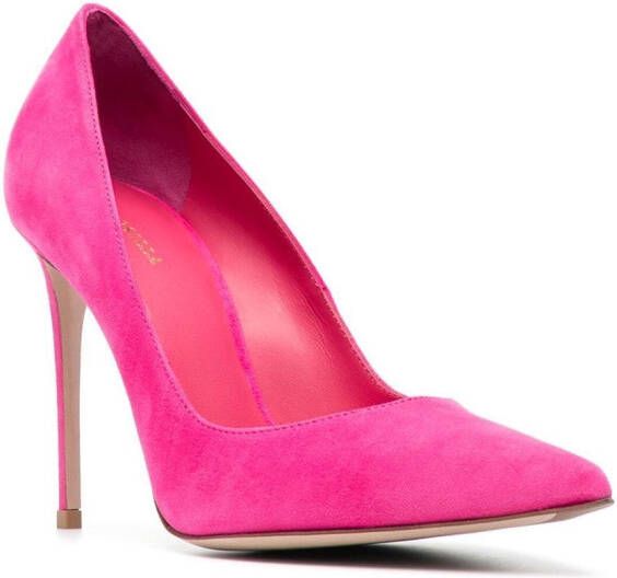 Le Silla Eva suède pumps Roze