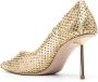 Le Silla Gilda 90 mm pumps verfraaid met kristallen Goud - Thumbnail 3