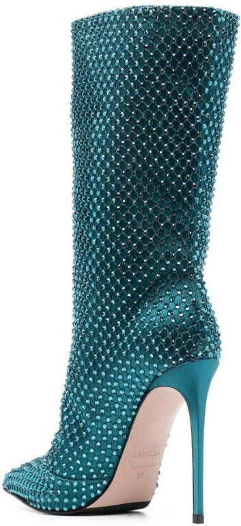 Le Silla Gilda laarzen verfraaid met kristallen Blauw