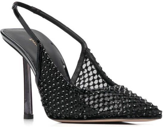 Le Silla Gilda pumps met mesh vlak Zwart