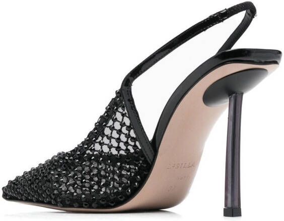 Le Silla Gilda pumps met mesh vlak Zwart