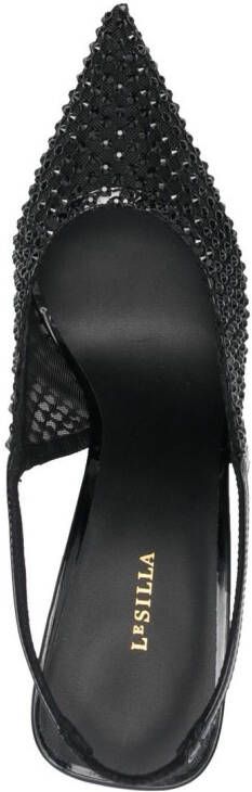 Le Silla Gilda pumps met mesh vlak Zwart