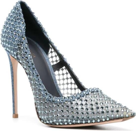 Le Silla Gilda pumps verfraaid met kristallen Blauw