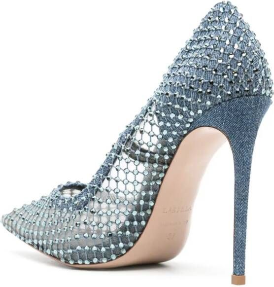 Le Silla Gilda pumps verfraaid met kristallen Blauw