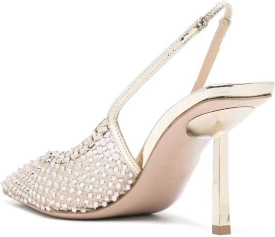 Le Silla Gilda pumps verfraaid met kristallen Goud