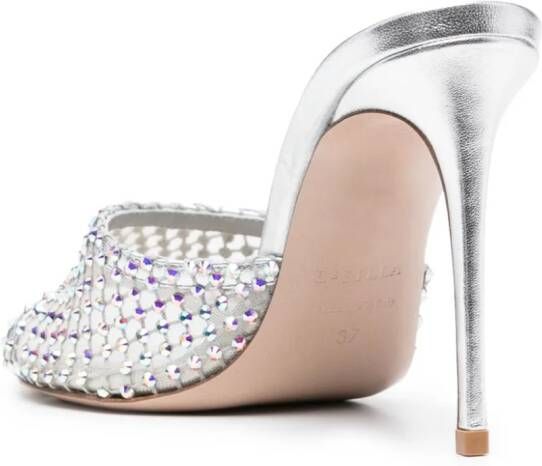 Le Silla Gilda sandalen verfraaid met kristallen Zilver