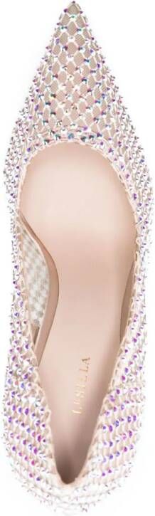 Le Silla Gilda slingback pumps verfraaid met stras Beige