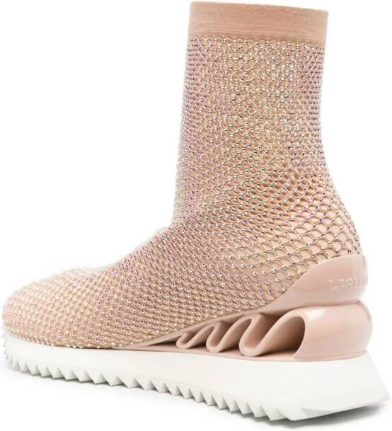 Le Silla Gilda sneakers verfraaid met kristallen Beige